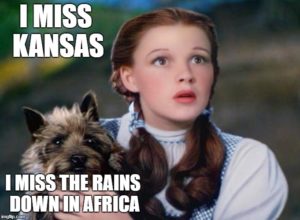 I miss the rains down in Africa